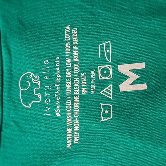 Ivory Ella women's size medium Virgo green short sleeve shirt - Picture 3 of 3